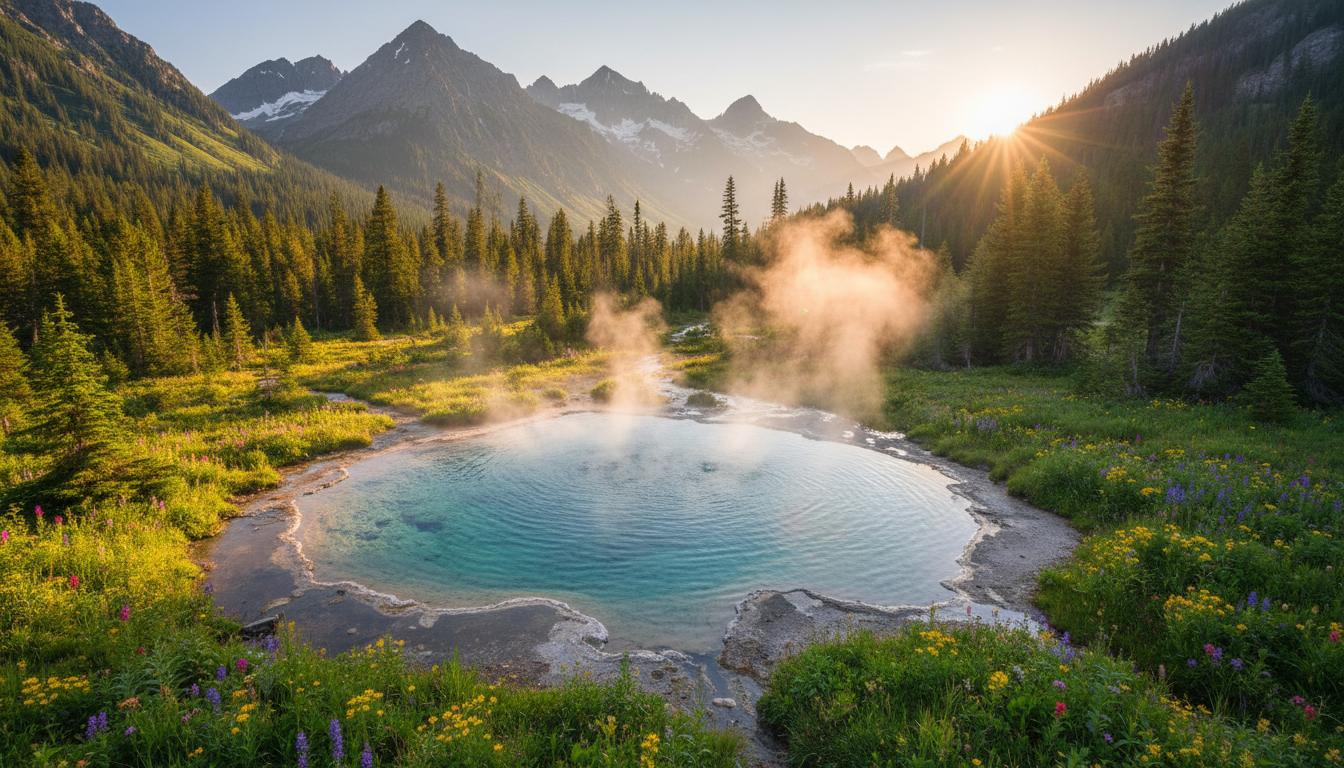 Natural hot spring pool